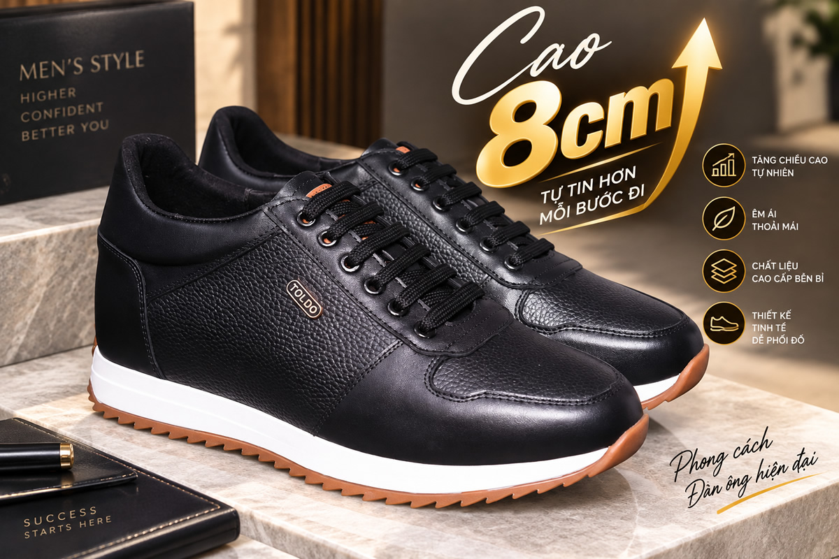 Giày tăng chiều cao 8cm s1074 1